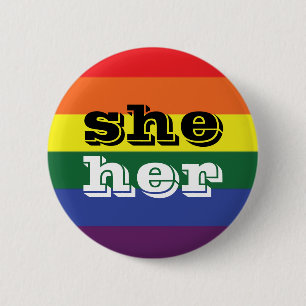 Badge Rond 5 Cm Drapeau de la fierté arc-en-ciel LGBT Bouton de pr