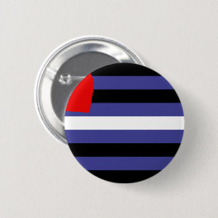 Badge Rond 5 Cm Drapeau de la Fierté en cuir