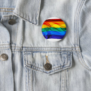 Badge Rond 5 Cm Drapeau de la fierté gay de SlipperyJoe's flottant