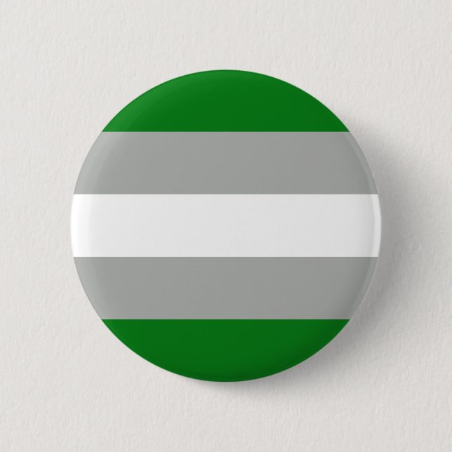 Badge Rond 5 Cm Drapeau de la fierté grise romantique (Devant)