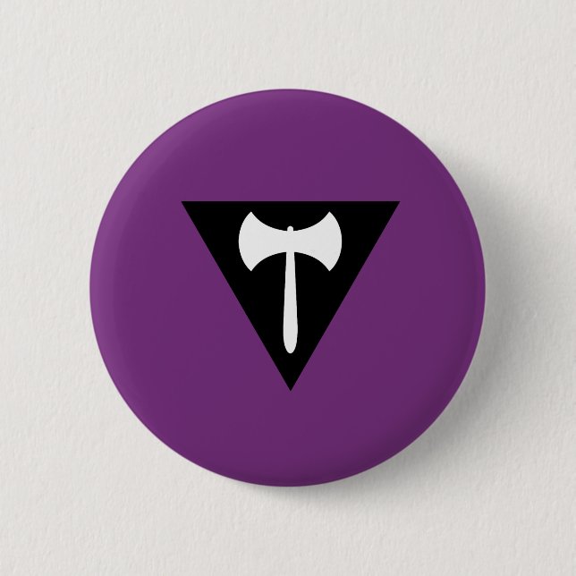 Badge Rond 5 Cm Drapeau de la fierté lesbienne (Devant)