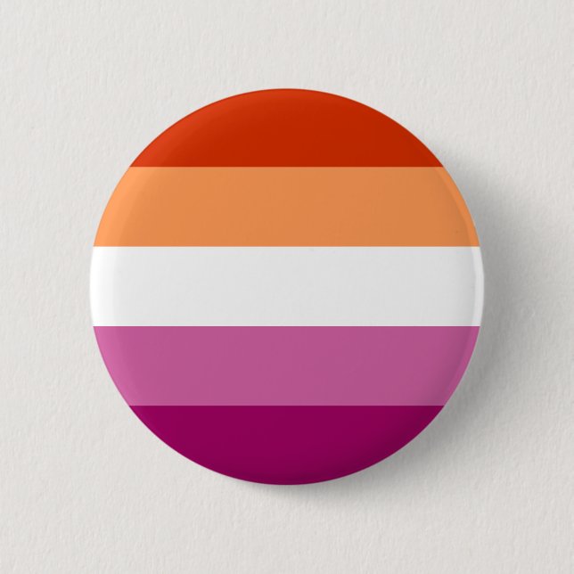 Badge Rond 5 Cm Drapeau de la fierté lesbienne (Devant)
