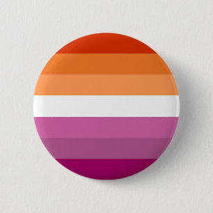 Badge Rond 5 Cm Drapeau de la fierté lesbienne rose sept bandes