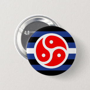 Badge Rond 5 Cm Drapeau de la Fierté Pratique en Cuir