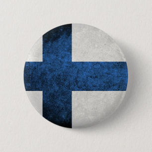 Badge Rond 5 Cm Drapeau de la Finlande