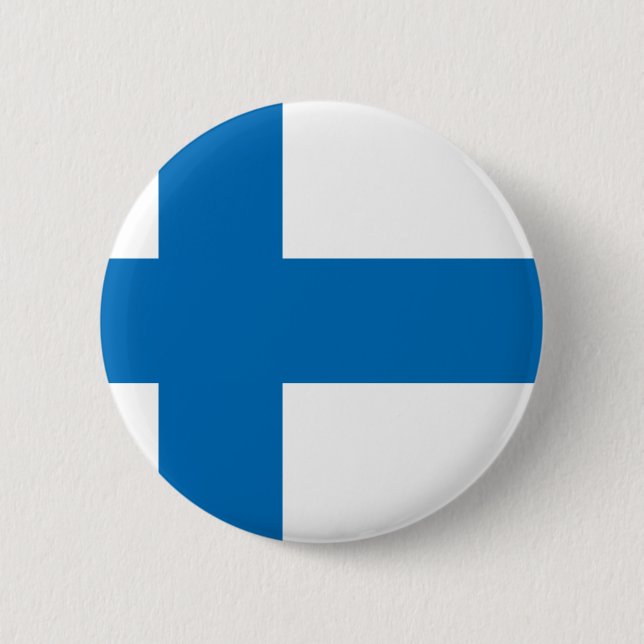 Badge Rond 5 Cm Drapeau de la Finlande (Devant)