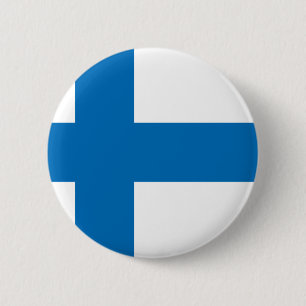 Badge Rond 5 Cm Drapeau de la Finlande