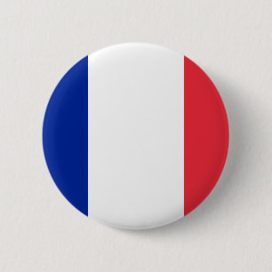 Badge Rond 5 Cm Drapeau de la France ; Drapeau français, La Franc