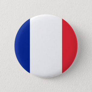 Badge Rond 5 Cm Drapeau de la France ; Drapeau français, La France