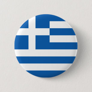 Badge Rond 5 Cm Drapeau de la Grèce