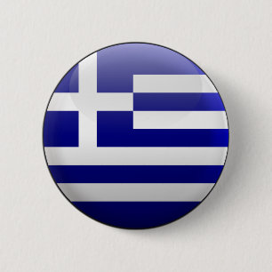 Badge Rond 5 Cm Drapeau de la Grèce