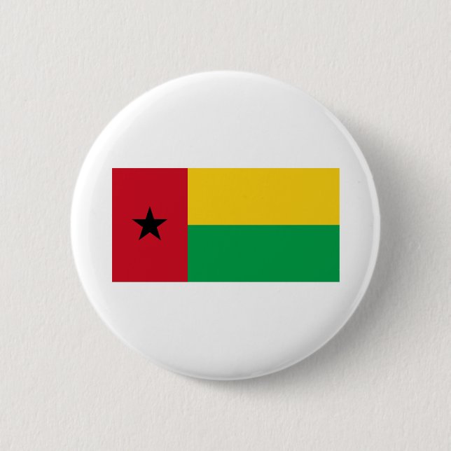 Badge Rond 5 Cm Drapeau de la Guinée Bissau (Devant)