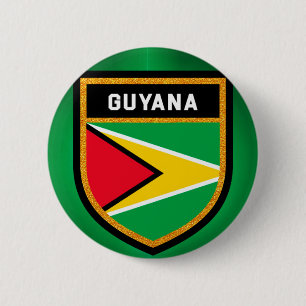 Badge Rond 5 Cm Drapeau de la Guyane