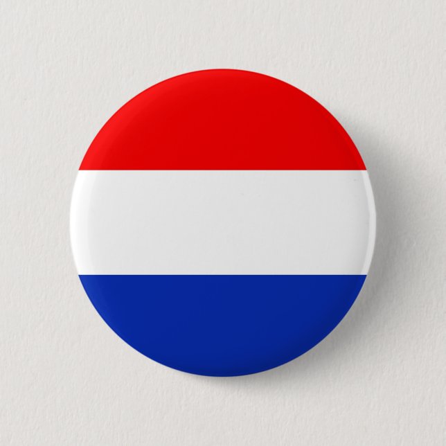 Badge Rond 5 Cm Drapeau de la Hollande (Devant)