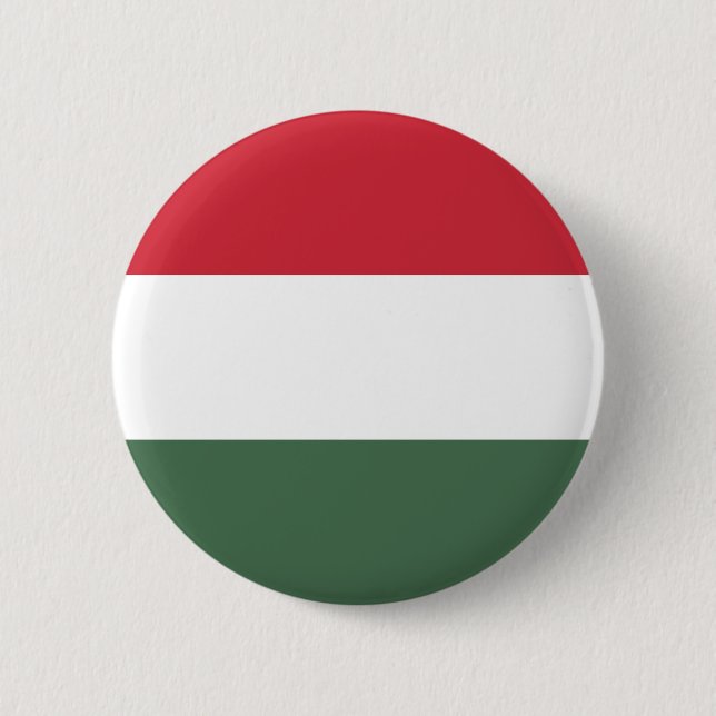 Badge Rond 5 Cm Drapeau de la Hongrie (Devant)