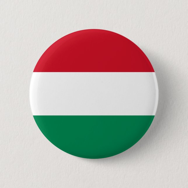 Badge Rond 5 Cm drapeau de la Hongrie (Devant)