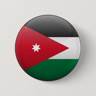 Badge Rond 5 Cm Drapeau de la Jordanie