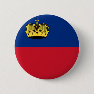 Badge Rond 5 Cm Drapeau de la Liechtenstein