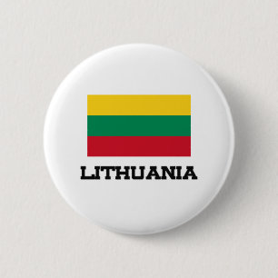 Badge Rond 5 Cm Drapeau de la Lithuanie