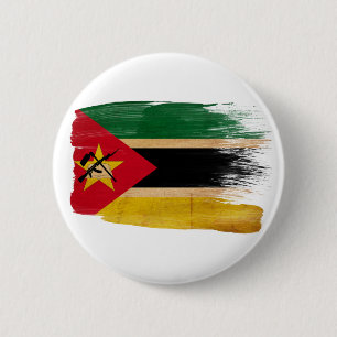 Badge Rond 5 Cm Drapeau de la Mozambique