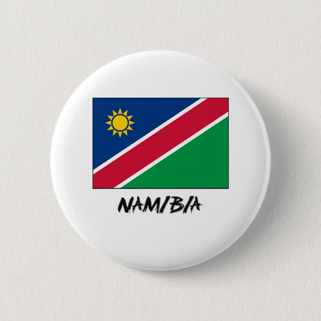Badge Rond 5 Cm Drapeau de la Namibie (Devant)
