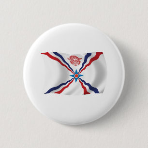 Badge Rond 5 Cm Drapeau de la nation assyrienne Bouton