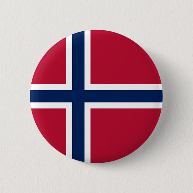 Badge Rond 5 Cm Drapeau de la Norvège (Devant)