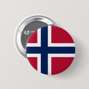 Badge Rond 5 Cm Drapeau de la Norvège