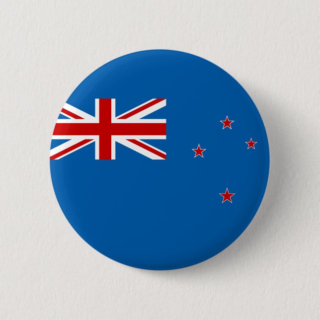 Badge Rond 5 Cm Drapeau de la Nouvelle Zélande (Devant)