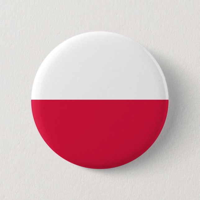 Badge Rond 5 Cm Drapeau de la Pologne (Devant)