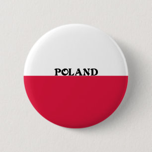 Badge Rond 5 Cm Drapeau de la Pologne