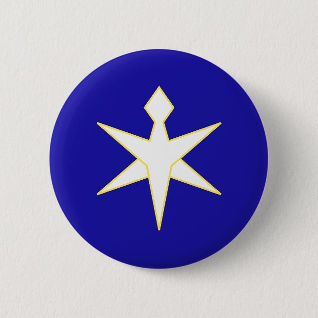 Badge Rond 5 Cm Drapeau de la préfecture de Chiba, Japon (Devant)