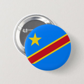 Badge Rond 5 Cm Drapeau de la RD Congo