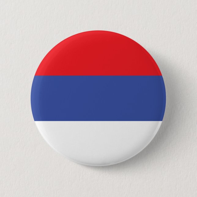 Badge Rond 5 Cm Drapeau de la Republika Srpska (Devant)