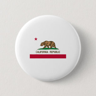 Badge Rond 5 Cm Drapeau de la République de Californie État Patrio