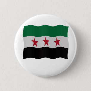 Badge Rond 5 Cm Drapeau de la République syrienne 1932-59 1961-63