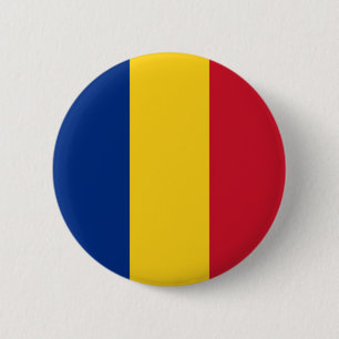 Badge Rond 5 Cm Drapeau de la Roumanie sur le Pin/insigne de