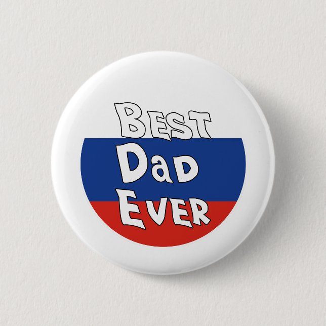 Badge Rond 5 Cm Drapeau de la Russie (Devant)