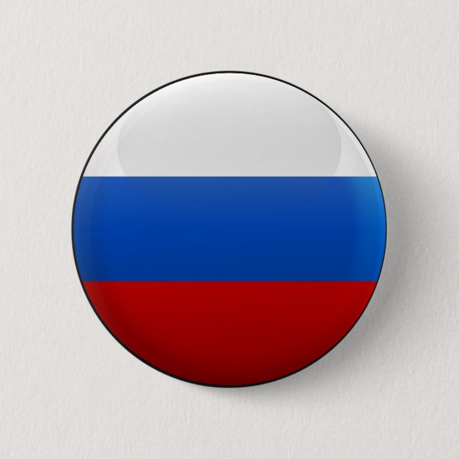 Badge Rond 5 Cm Drapeau de la Russie (Devant)