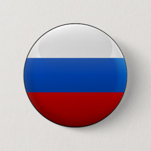 Badge Rond 5 Cm Drapeau de la Russie