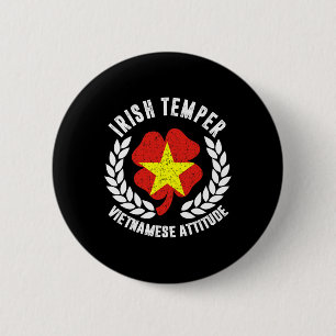 Badge Rond 5 Cm Drapeau de la Saint-Patrick à l'attitude irlandais