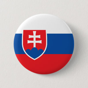 Badge Rond 5 Cm Drapeau de la Slovaquie