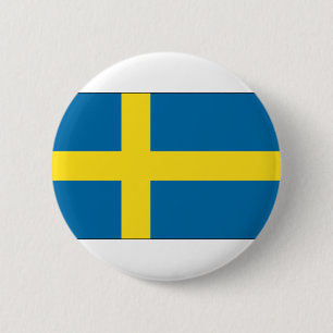 Badge Rond 5 Cm Drapeau de la Suède