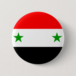 Badge Rond 5 Cm Drapeau de la Syrie