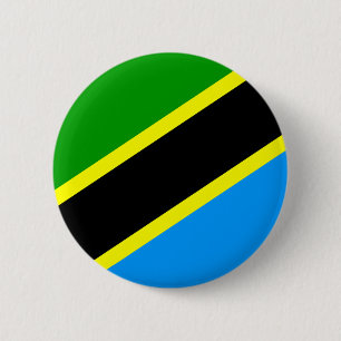 Badge Rond 5 Cm Drapeau de la Tanzanie