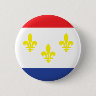 Badge Rond 5 Cm Drapeau de la ville de la Nouvelle-Orléans