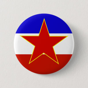 Badge Rond 5 Cm Drapeau de la Yougoslavie