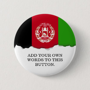 Badge Rond 5 Cm Drapeau de l'Afghanistan