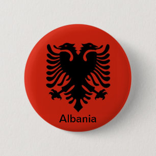 Badge Rond 5 Cm Drapeau de l'Albanie