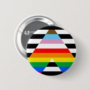 Badge Rond 5 Cm Drapeau de l'Ally Pride de progression LGBTQ